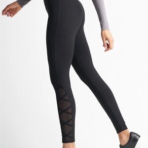 NWT Yummie Women's Leggings with Mesh Cross Detail